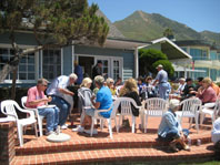 CRs and guest enjoys a nice lunch at Joe's/Laurie's beach house in Ventura