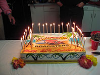 California Roadsters 20th Year Anniversary Cake