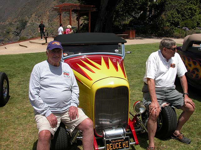 Andy (The Rodfather) Brizio and friend taking a break at Ragged Point.