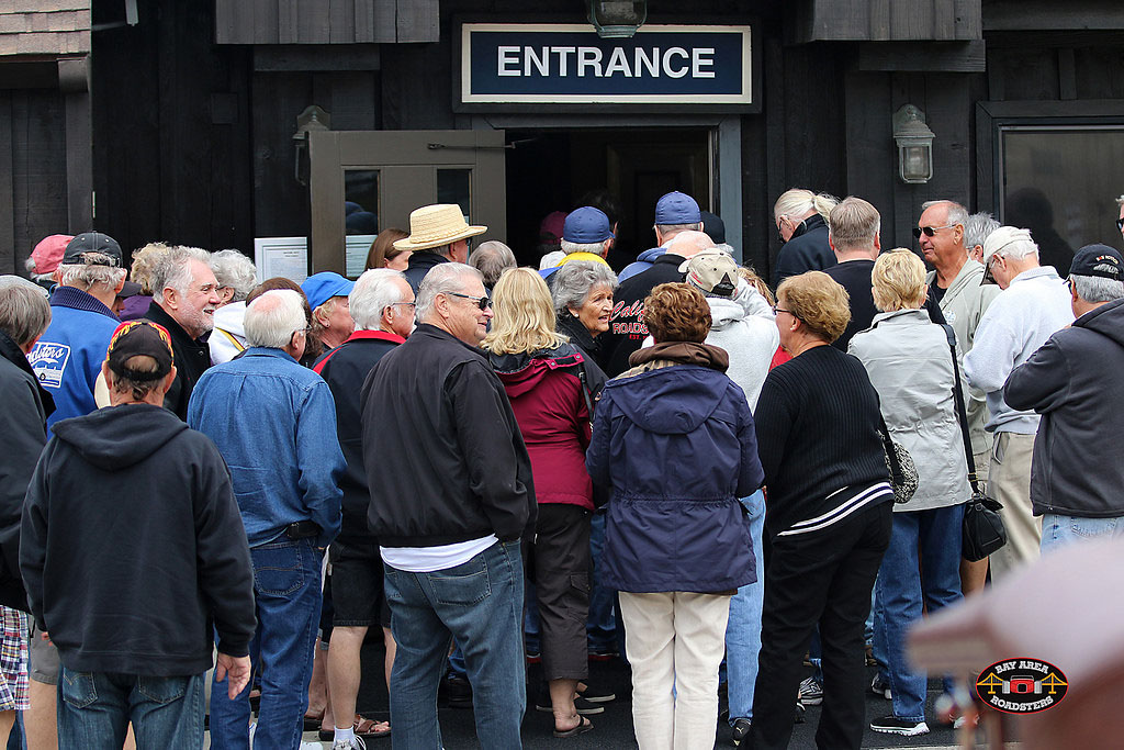 Roadster crowd waiting for opening