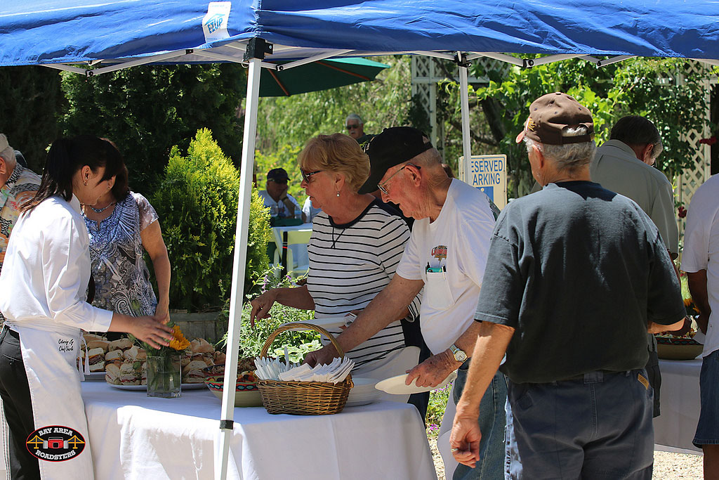 Helen Bryant enjoying the lunch selection