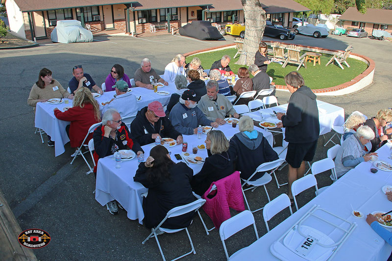 Outside dining, and we prayed for good weather