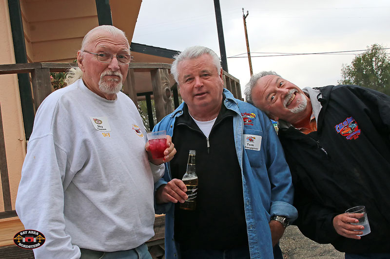 BAR Pres. Sky extending greeting to CR Pres. Tom, with goofy guy clowning around