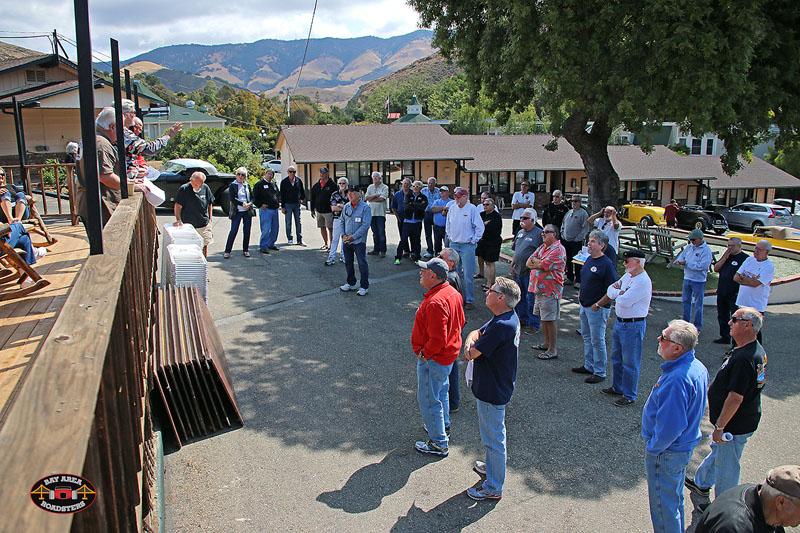 All important drivers meeting before our lunch run to The Hitching Post