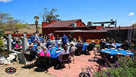 Pres. Tom knows the owner - Patio BBQ lunch