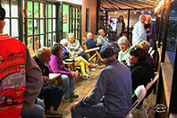 Arrival Deck Party, before pizza was ordered