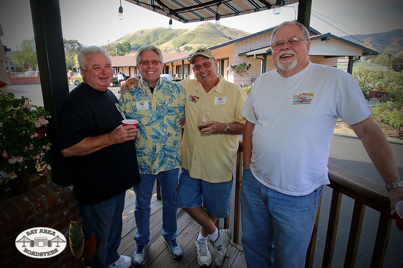 Tom, Jim, Dick and Mark relaxing after start of our 13th CR/BAR Run