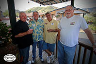 Tom, Jim, Dick and Mark relaxing after the start of our 13th CR/BAR SLO Run