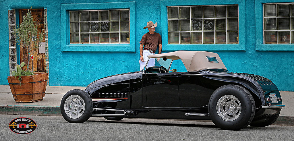 Jeff Bates Track T roadster parked near The Range