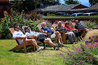 Relaxing after lunch, with panoramic ocean views